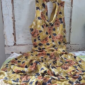 Joie Asymmetrical Cream Tan Sundress with Cowl Neck